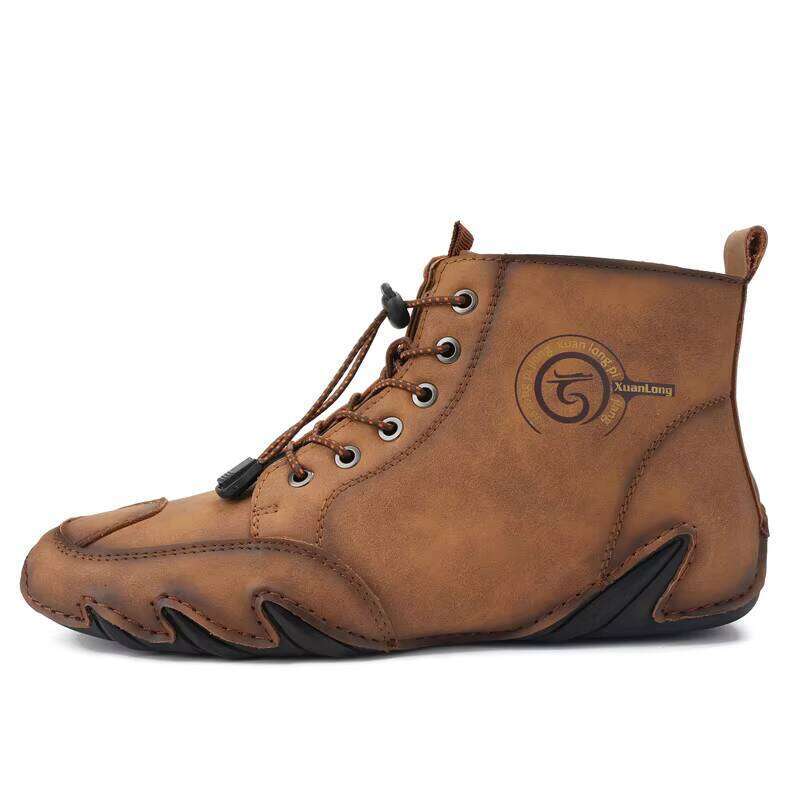 Hot Selling Fashion Leather Casual White Men's Outdoor Sport High Top Men Shoes