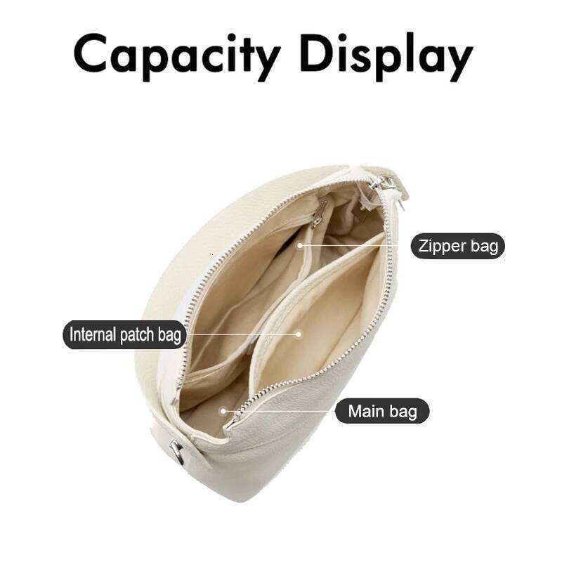 Women's Top Layer Cowhide Leather Crossbody Girls Geometric Designer Mini Pillow Bag Female Messenger Ladies Daily Using Handbag