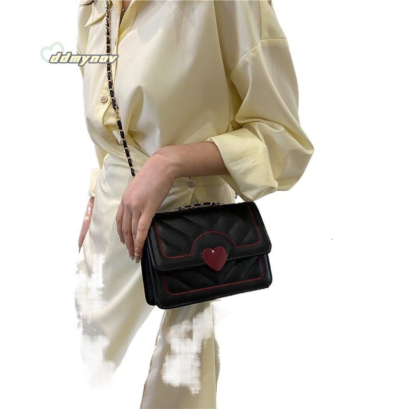 White New Versatile Crossbody Design Sense Texture Niche Chain Mini Small Square Bag for Women ddmynov