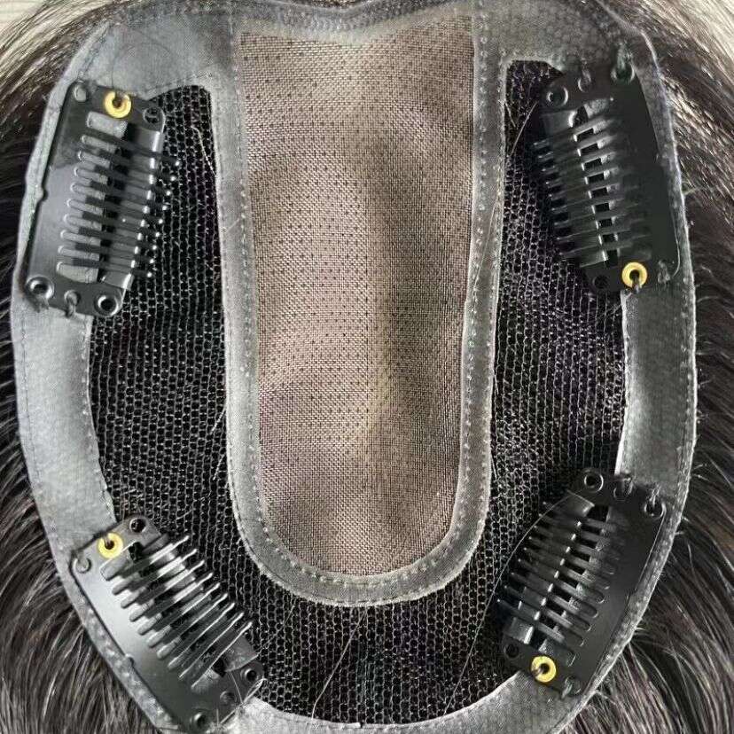 Swiss Hairpiece for Women, Patch, Volumizing, Covers Gray Hair, Lightweight No. 3 Net Parting Top Hair Patch