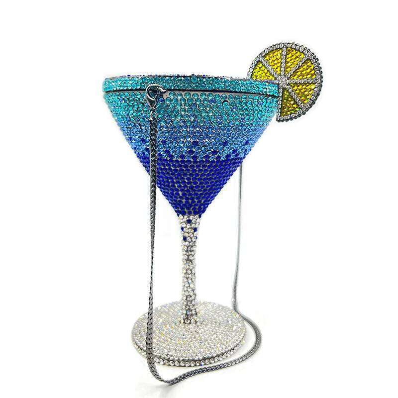 Designer Luxury Lady Goblet Shaped Crystals Evening Clutch Purse Bags Women 2024 Dias Metal Purses And Handbags Wedding Party Day Clutches