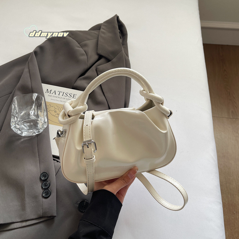 Minimalist Casual Fresh Bags Trendy Versatile Niche Design Lightweight Single Shoulder Crossbody Handheld Cloud Bag ddmynov