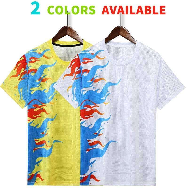 Men's Short Sleeve Quick Drying Women's Running Training Clothes Breathable T-shirt Boys' Badminton Tennis Wear GJ253