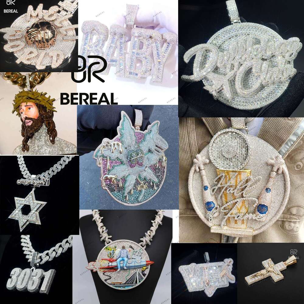 OEM Custom Hip Hop Necklace Iced Out 925 Silver Moissanite Cuban Chain Bracelet 18K 24K Gold Plated Chain for Men Jewelry