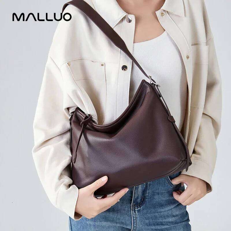 Cowhide Genuine Leather Handbags Women Casual Shoulder Bag Female Fashion Shopping Retro Large Designer Ladies Bags New