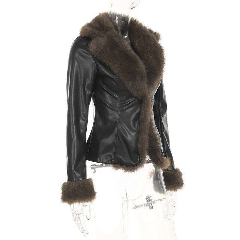 2025 Winter Fur Women's Fashion Wool Male Warm Overcoats Long Motorcycle Jacket Leather Women
