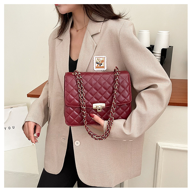 Free Shipping New Designer Bag For 2025 Women's Luxury Wallet Bag Crossbody Retro Trend Quilted Chain Handbag Fashion Shoulder Bag