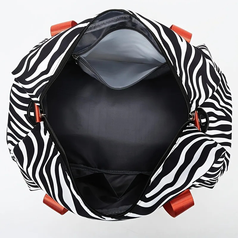 Large Capacity Nylon Travel Duffle Bag with Animal Print Sports Gym Storage Portable WomenS Weekender Overnight 250605