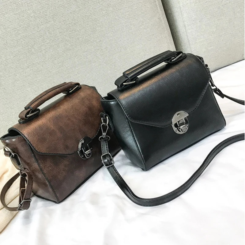 Small Square Bags For Women Fashion Solid Color Crossbody Shoulder Bag Vintage PU Leather Handbags Female Bag Bolsa 250606