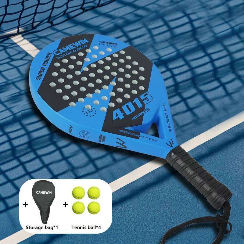 Racket Series Teardrop Padel Flap Aerodynamics & Custom Grip Technology Carbon with Black Eva Core | Advanced