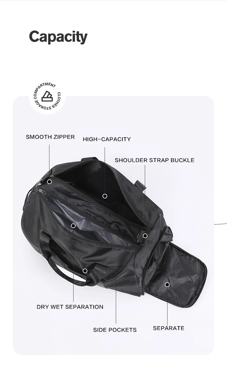 Travel luggage bag handheld dry wet dualuse fitness yoga storage cool sports swimming bag 250605
