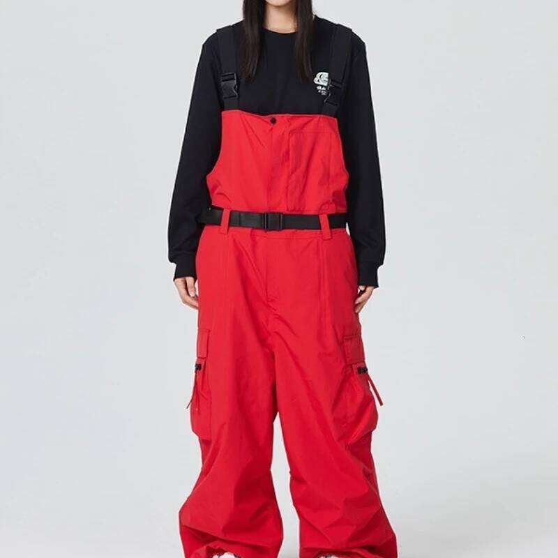 Ski Strap 2025 New Outdoor Sports Skiing Overalls Thermal Breathable Snowboarding Pants Waterproof Women Men Snow Trousers
