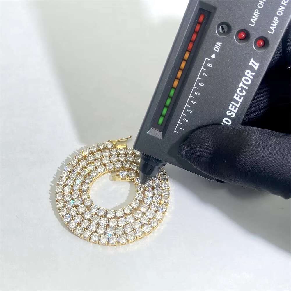 OACOCA Ready to Ship Hip Hop Tennis Choker Chain Iced Out Jewelry 3mm 4mm 5mm Vvs Diamond Tennis Chain Moissanite Tennis Necklace