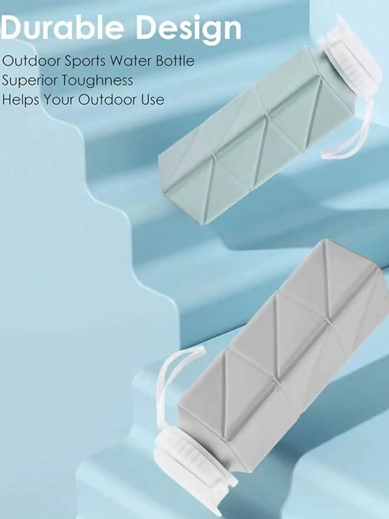 620ml Cup with Straw Lid Leak-Proof BPA Free Silicone Foldable Water Bottle Suitable for Travel Gym Camping Sports Z260202