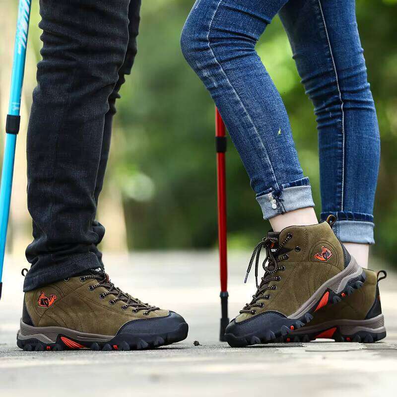 Autumn and Winter High-top Cotton Outdoor Men's Hiking Shoes
