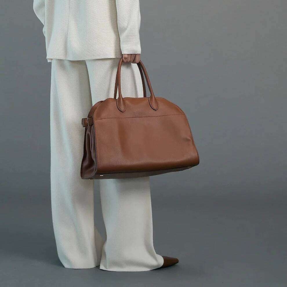 Genuine leather oversize tote bag 2025 design Mar1215 large capacity minimalist frosted cowhide fashion women's handbag