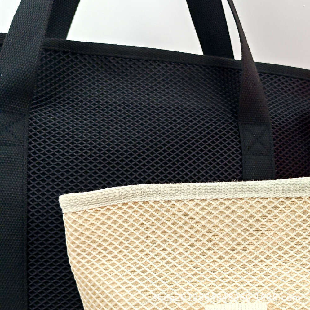 Mesh Bag Women, Handheld Shoulder, Large Capacity, Breathable, Water-Draining, Hollow Design, Suitable For Shopping, Yoga, Beach, Swimming, And Leisur