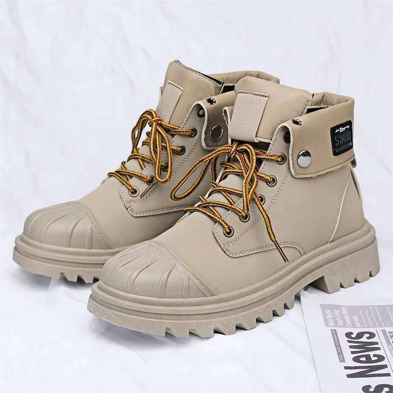 Hot Selling Autumn and Winter Thick Soled Short Boots, Men's Couple's Leather Custom Boots Casual Shoes