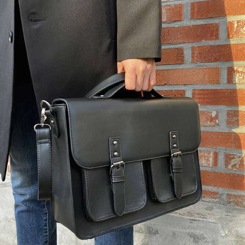 Fashion Korean Style Man Bussiness Briefcases Backpacks Handbags Unisex Office Classic High Capacity Laptop Shoulder Bags