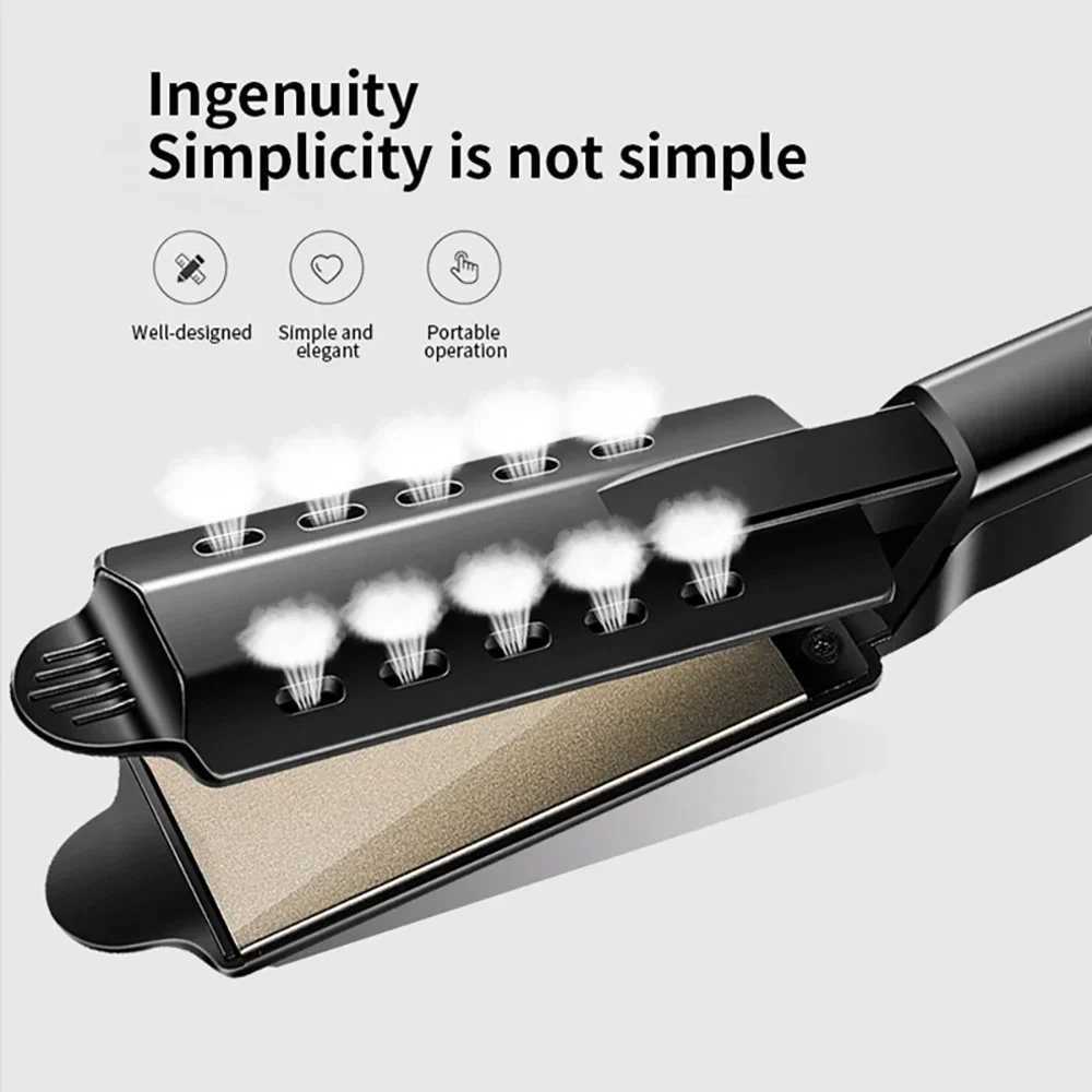 Professional Hair Straightener Iron Ceramic Wide Hair Flat Iron Four-level Temperature Control Styling Tool for All Hair Types W250610