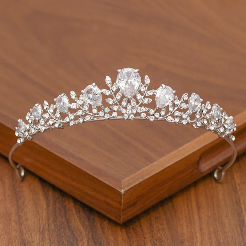 Bridal Tiara Hair Crown Wedding Hair Accessories For Women Silver Color Crown For Bridal Crowns And Tiara Women Accessories Gift 250610