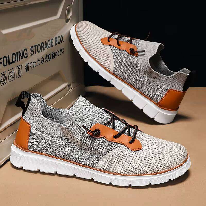 Cross-border Large Size Men's Canvas Breathable Flying Woven Upper Casual Wear-resistant Board Shoes