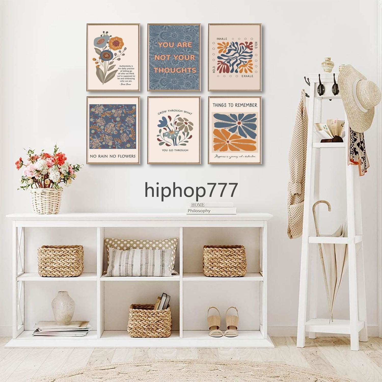 6 Mental Health Posters Bohemian Style Motivational Psychology Wall Decor Pictures Therapy Office Wall Art Inspirational Positive Quotes Canvas Poster