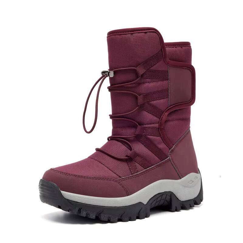 Hot Selling Winter Outdoor Warmth and Fur Boots Midi Cotton Fashion Women Snow Shoes