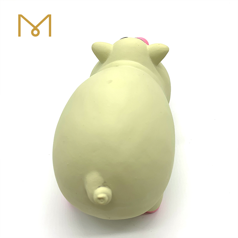 Latex Pig Chew Dog Toys Pink Wholesale Squeaky Natural Soft Rubber Pet Dog Toy 2pcs/Pack