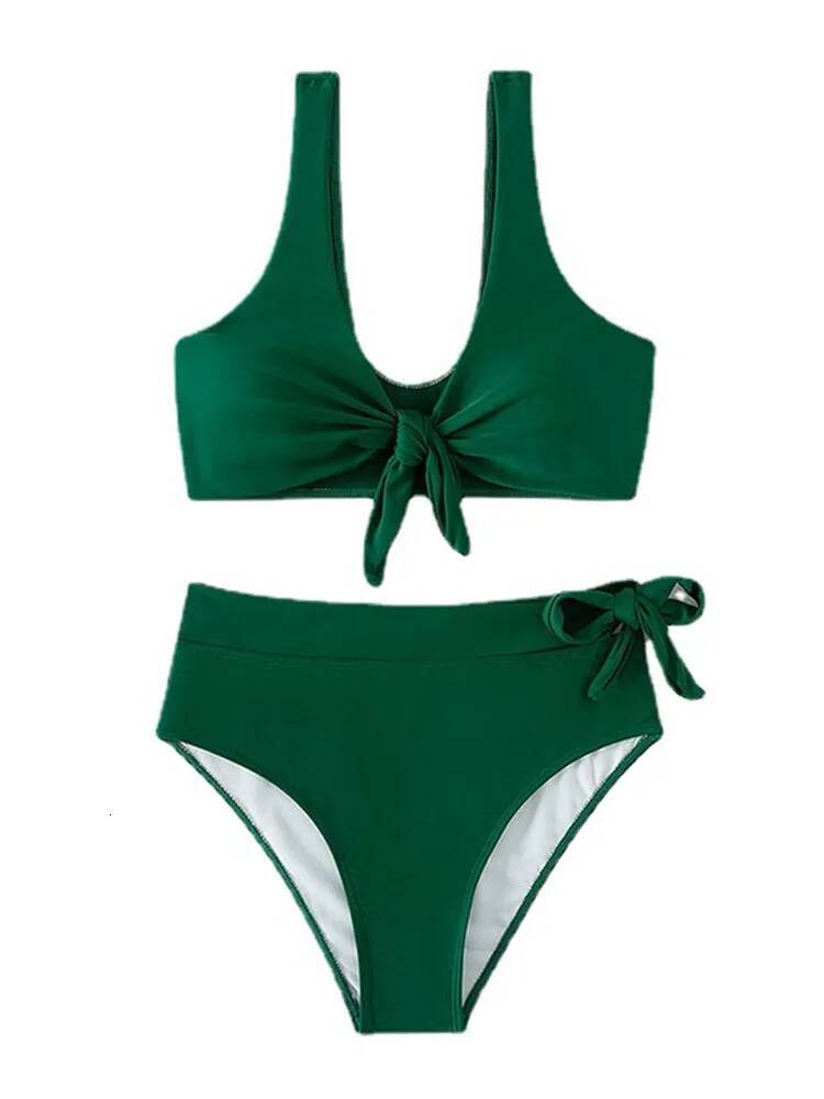 Sexy Micro Bikini Sets Swimwear Women 2023 Solid V-neck Two Piece Swimsuit Beach Swimming Bathing Suit Monokini Biquini Outing