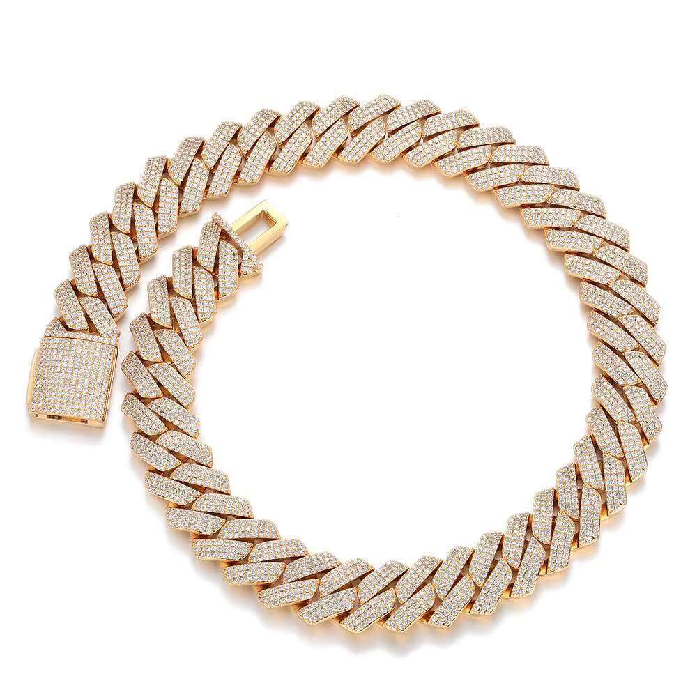 OACOCA Mens Hip Hop 25mm Iced Out Cuban Chains Necklace Fine Fashion Jewelry Zircon Chunky Necklaces Charm Necklaces Custom Luxury