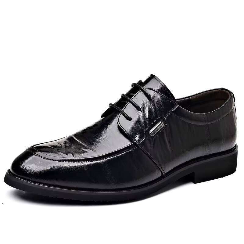 High Quality Cowhide Upper Air Out Sole Lightweight Stretch Men's Casual Leather Shoes