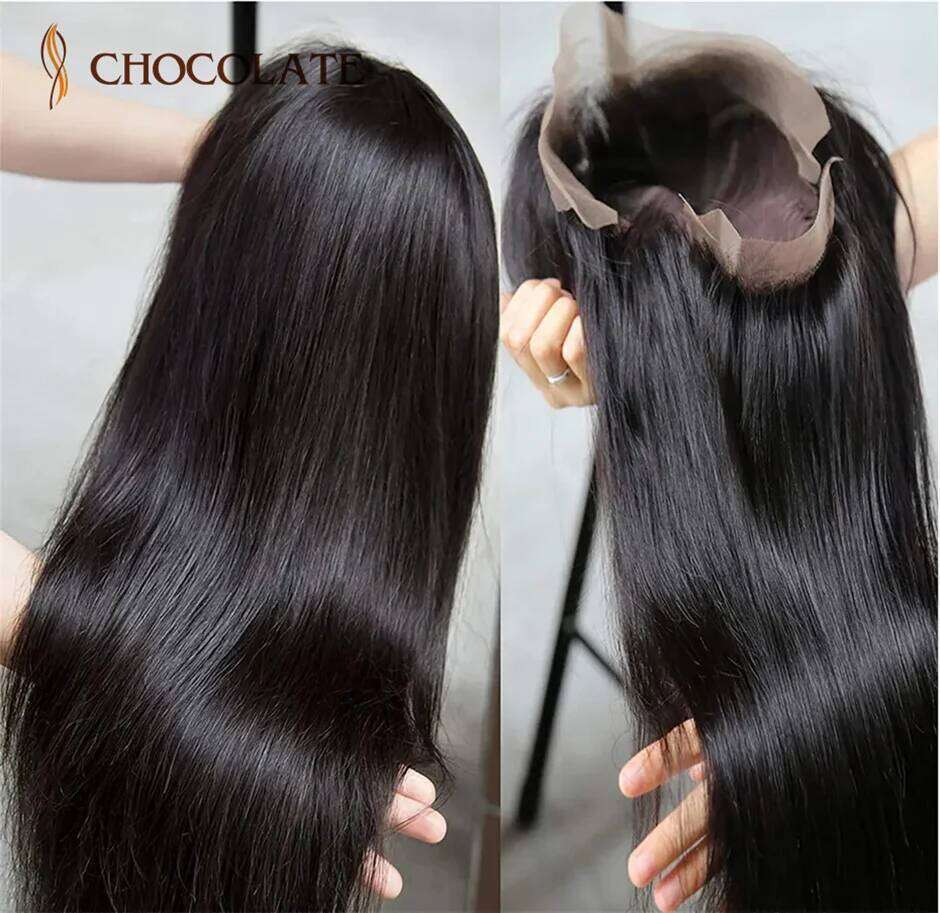 13X6 HD Frontal Wig Straight 4x4 Lace Closure 10A Brazilian Virgin Human Hair Wigs For Women 180 Density