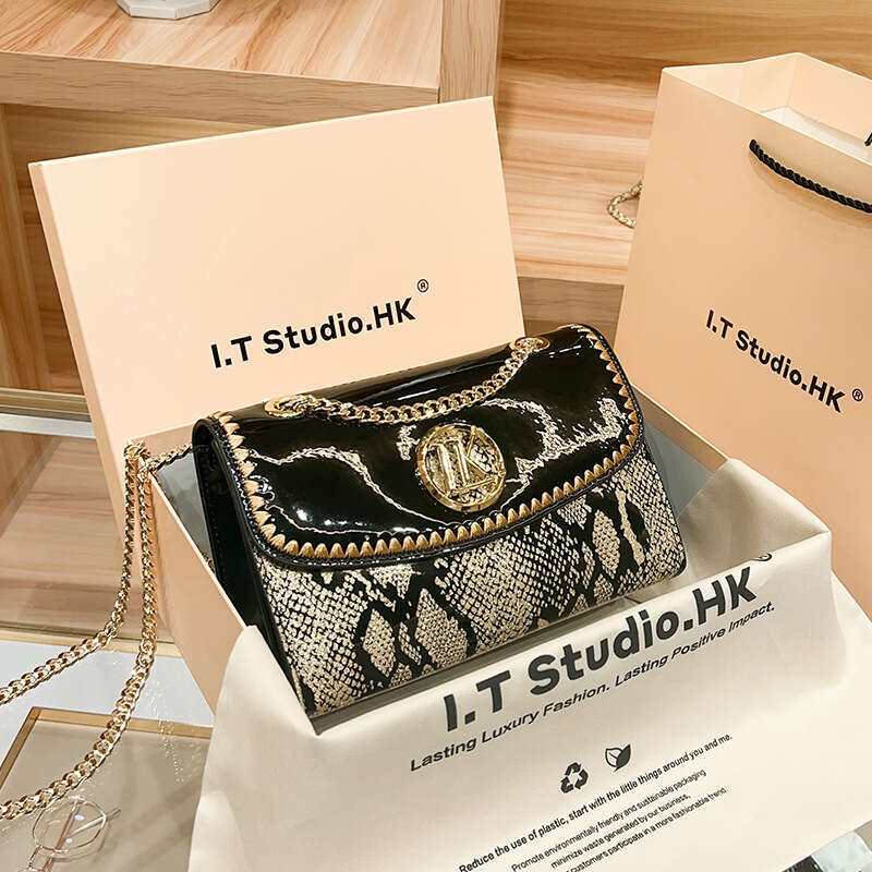 Genuine Leather Chain Bag for Women, High-End Feel, Versatile Square Single Shoulder Crossbody Small Bag, 2025 New Model