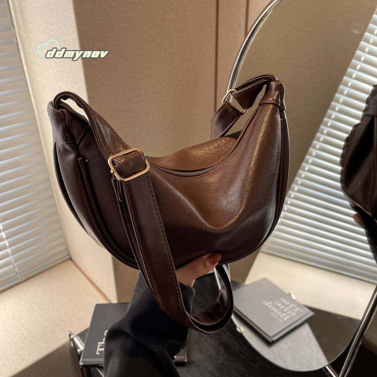 2025Single Shoulder Crossbody Fashion Underarm Saddle Simple Casual Dumpling High-end Soft PU Bag for Women ddmynov ddmynov
