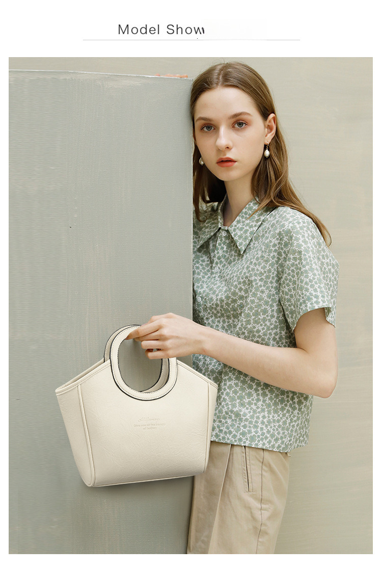 Free Shipping New Leather Handbag Designer Shoulder Bag For Women Large Capacity Bucket Bag Fashionable Commuting Mom Tote Bag