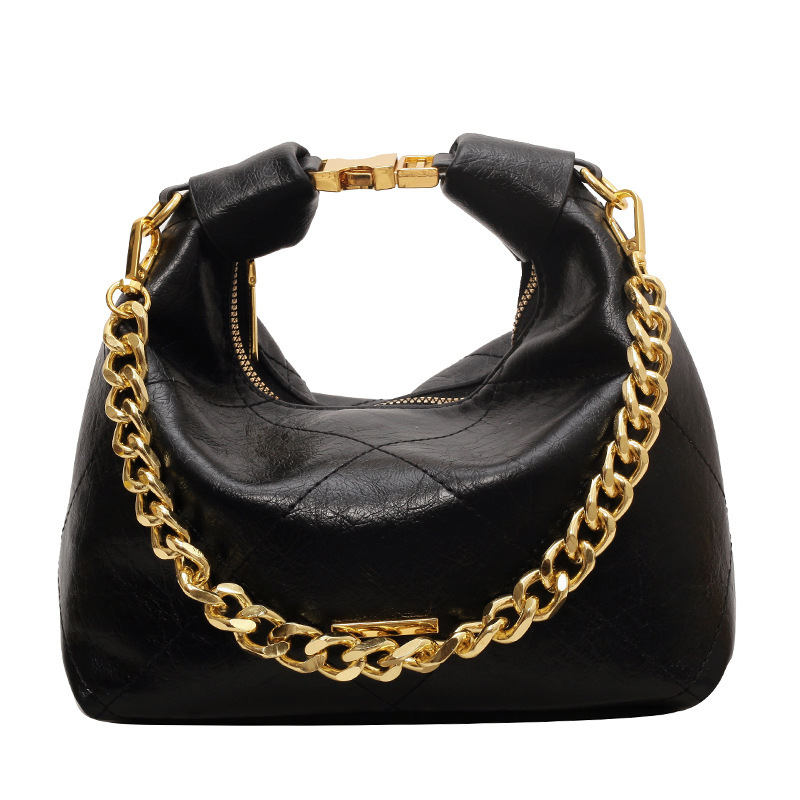 2025 New High-End Crossbody Quilted Chain Handbag Design Dumpling Bag for Women
