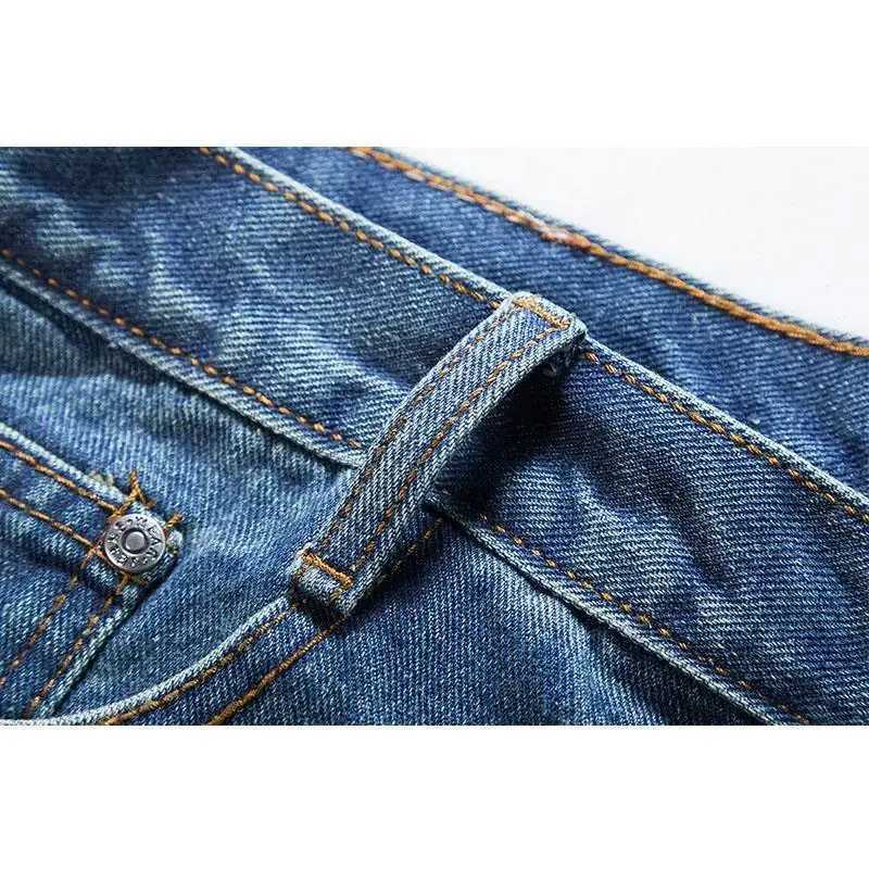 Mens Cowboy Pants Straight Trousers Oversize Wide Leg Mens Jeans Casual Summer Regular Harajuku Comfortable Washed Xs M250610