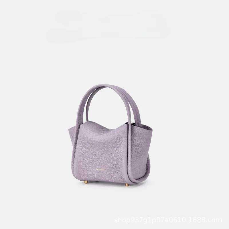 Women's Leather Handbag Top-handle Bags Vegetable Basket Summer Hand-held Crossbody Mini Phone Bag