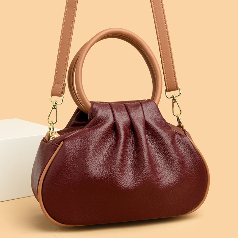 Free Shipping Trade Luxury Handbag 2025 New Designer Cloud Dumpling Bag Large Capacity Mom Bag Pleated Shoulder Crossbody Women's Bag