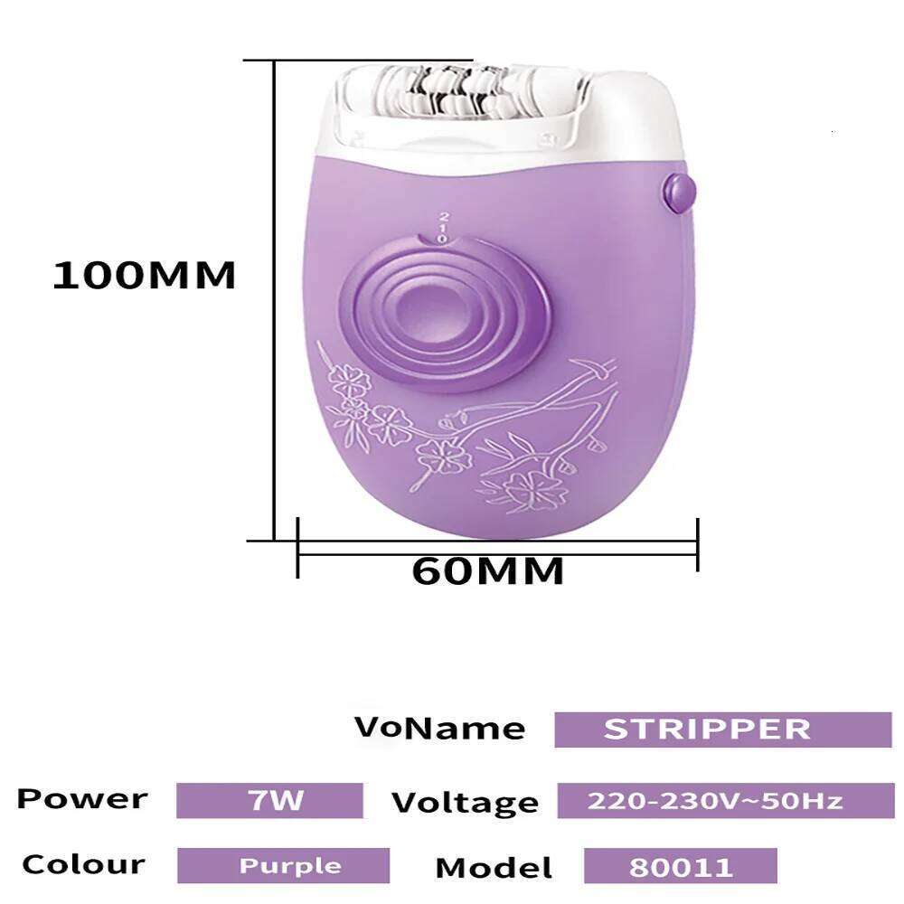 Electric Women's Axillary and Leg Hair Remover Shaving Three in One Foot Grinder