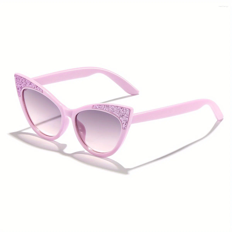 Sunglasses Lovely Cat Eye Children Shiny Bowknot Sun Glasses Kids Cute Baby Eyewear Trend Girls Boy Eyeglasses Z260305