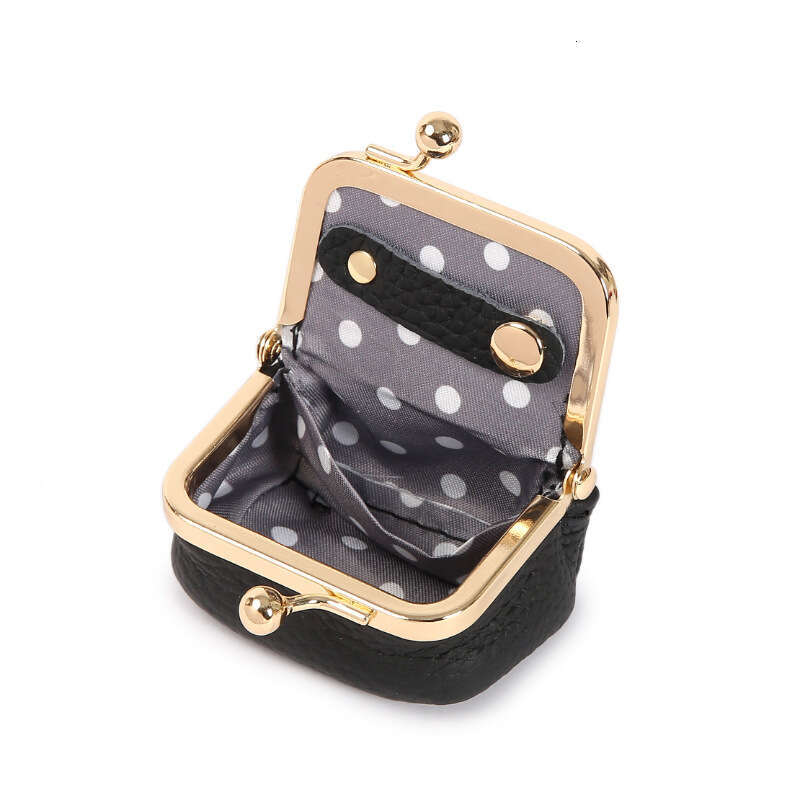 2025 New Genuine Leather Compact Jewelry Mini Ring Necklace Earrings Clasp Bag Simple Storage Coin Purse