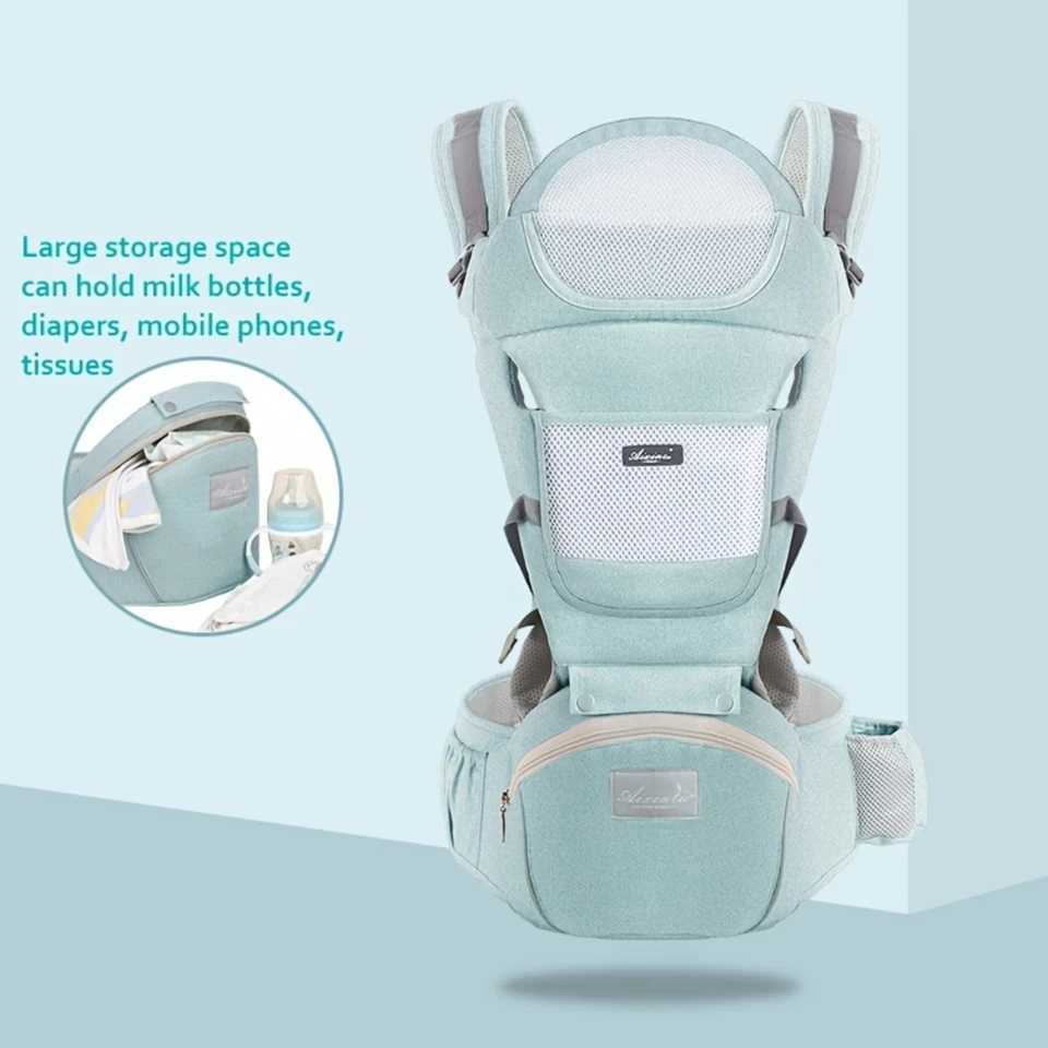 Baby Carrier 6-in-1 Baby Carrier With Waist Stool Baby Carrier With Hip Seat For Breastfeeding One Size Fits All - Adapt To N y250610W2G1
