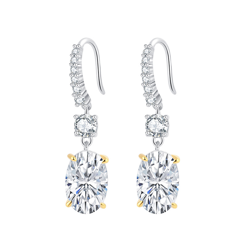 Women's Designer Accessory: Stylish S925 Silver Briolette CZ Pendants for Glittering Fashion