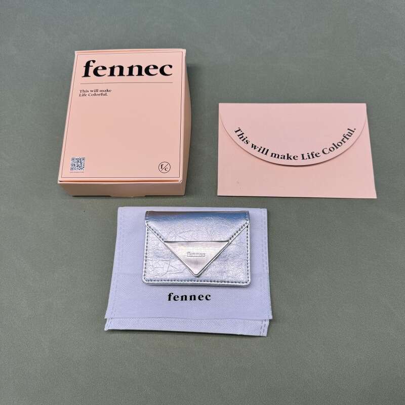 Korean Niche Fennec Patent Leather Classic Triangle Portable Card Coin Purse Multicolor Wallet ID Holder Trendy