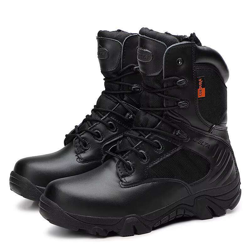 Factory Direct Sales Men's High Top Textured Combat Boots Fashion Hiking Shoes