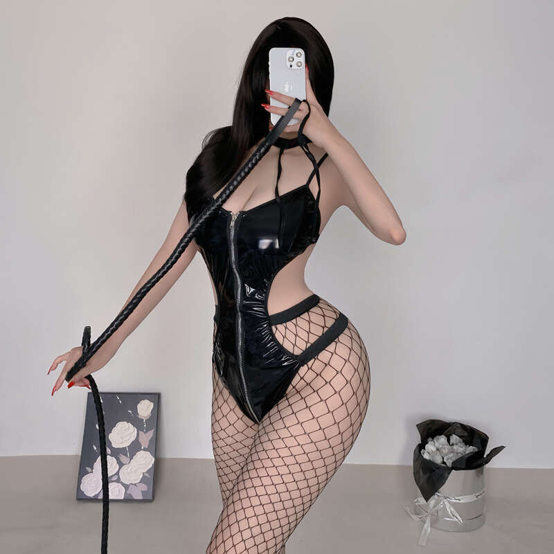 Spell Lingerie Porn Suits Lingerie Leather Bodysuit Temptation Open Crotch Bondage SM Uniform Sexy QQNY Sleepwear Supplies Sexy Lingerie