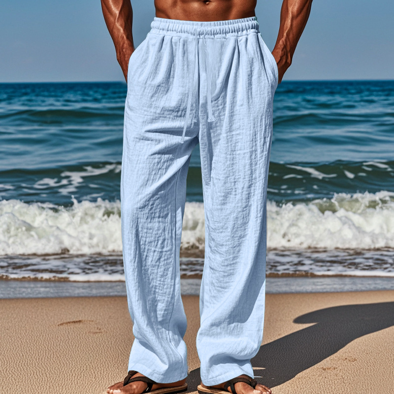 pants for men, thin design, sweat absorbing, breathable, loose fit, sports pants, summer casual pants