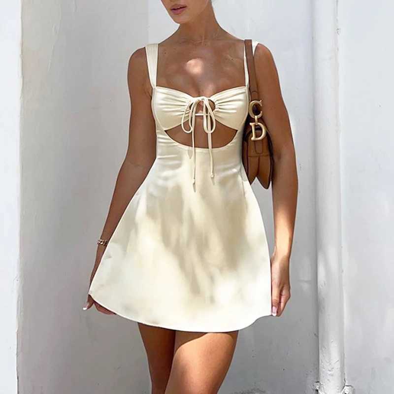 Summer 2025 Womens Sexy Bag Hip Skirt Style Slimming Strap A-Line Dress Casual Elegant Fashion XJ250610